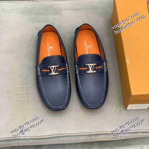 2021春夏 2色可選 ローヒール ルイ ヴィトン LOUIS VUITTON ローファー ルイ ヴィトン偽物ブランド 落ち着いた感覚