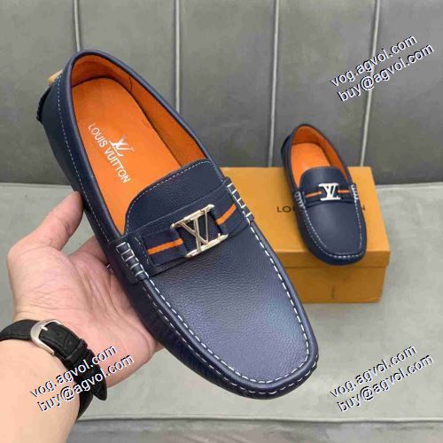 2021春夏 2色可選 ローヒール ルイ ヴィトン LOUIS VUITTON ローファー ルイ ヴィトン偽物ブランド 落ち着いた感覚