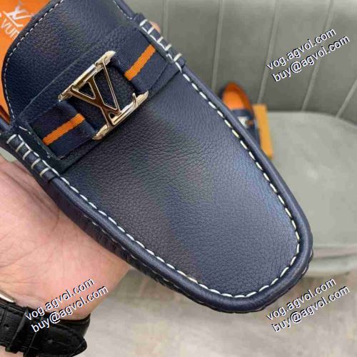 2021春夏 2色可選 ローヒール ルイ ヴィトン LOUIS VUITTON ローファー ルイ ヴィトン偽物ブランド 落ち着いた感覚