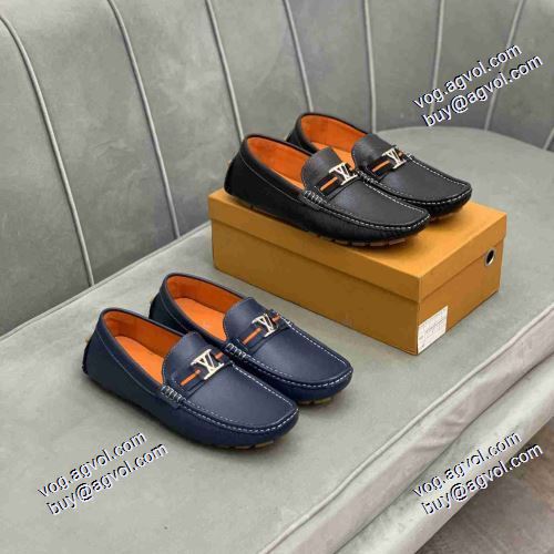 2021春夏 2色可選 ローヒール ルイ ヴィトン LOUIS VUITTON ローファー ルイ ヴィトン偽物ブランド 落ち着いた感覚
