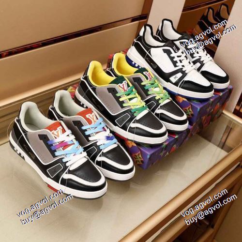 3色可選 コスパ最高のプライス ルイ ヴィトン LOUIS VUITTON ランニングシューズ 2021春夏 ローヒール ルイ ヴィトンスーパーコピー 激安