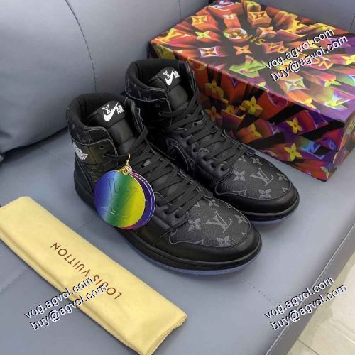 高機能防滑ソール 2021春夏希少価値大！ ルイ ヴィトン LOUIS VUITTON ハイトップシューズ ルイ ヴィトンブランドスーパーコピー