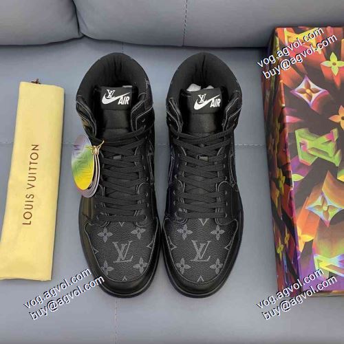 高機能防滑ソール 2021春夏希少価値大！ ルイ ヴィトン LOUIS VUITTON ハイトップシューズ ルイ ヴィトンブランドスーパーコピー