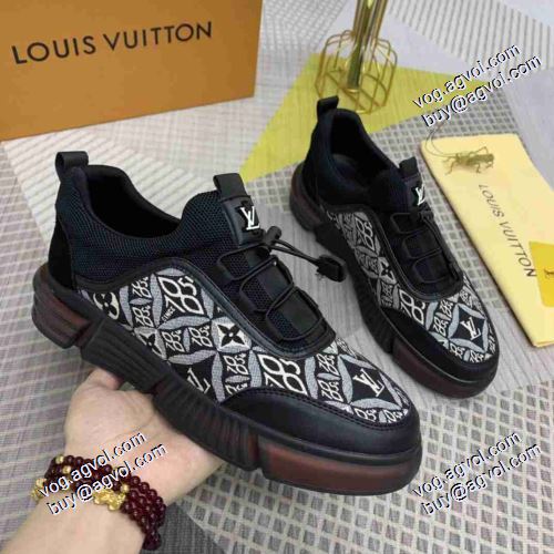 ルイ ヴィトンブランド 偽物 通販 ブランド 2021春夏 ハイギャング運動 2色可選 ルイ ヴィトン LOUIS VUITTON 厚底 気軽に履ける