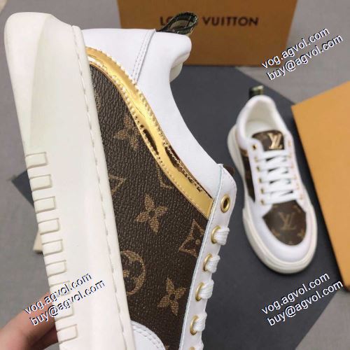 ルイ ヴィトンスーパーコピー 激安 履き心地 2021春夏 フラットシューズ ルイ ヴィトン LOUIS VUITTON カジュアルシューズ 2色可選