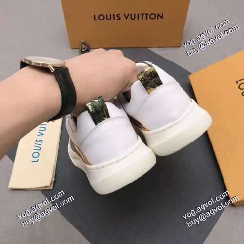 ルイ ヴィトンスーパーコピー 激安 履き心地 2021春夏 フラットシューズ ルイ ヴィトン LOUIS VUITTON カジュアルシューズ 2色可選