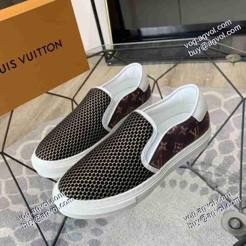 2021春夏 個性的  ローヒール ルイ ヴィトン LOUIS VUITTON 3色可選 スリップオン LOUIS VUITTONブランド コピー