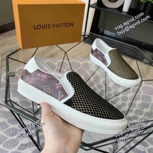 2021春夏 個性的  ローヒール ルイ ヴィトン LOUIS VUITTON 3色可選 スリップオン LOUIS VUITTONブランド コピー