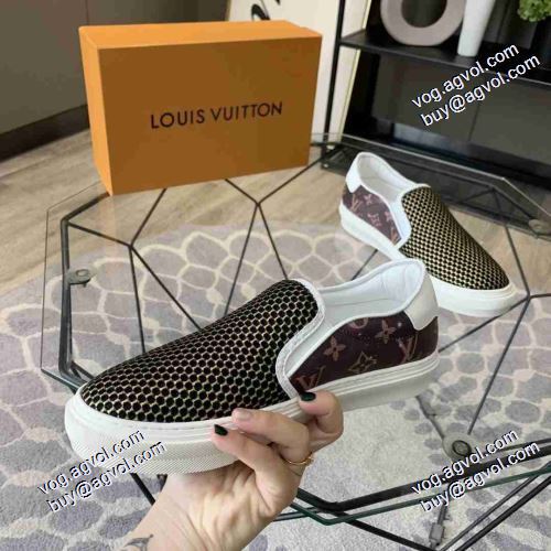 2021春夏 個性的  ローヒール ルイ ヴィトン LOUIS VUITTON 3色可選 スリップオン LOUIS VUITTONブランド コピー