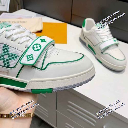 個性的なデザ フラットシューズ 2021春夏 3色可選 ルイ ヴィトン ランニングシューズ LOUIS VUITTONブランド 偽物 通販