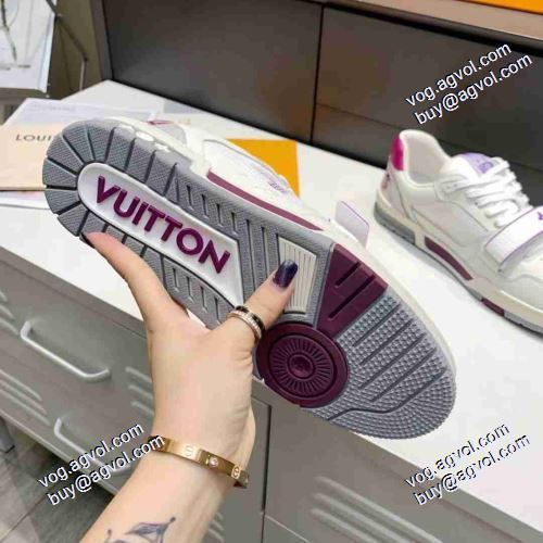 個性的なデザ フラットシューズ 2021春夏 3色可選 ルイ ヴィトン ランニングシューズ LOUIS VUITTONブランド 偽物 通販