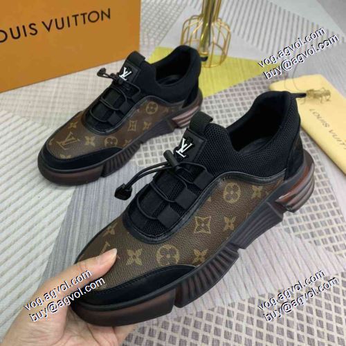 2色可選 極上シューズ 高機能防滑ソール 2021春夏 LOUIS VUITTONスーパーコピー 激安 ルイ ヴィトン 厚底 フルグレインレザー 人気商品登場
