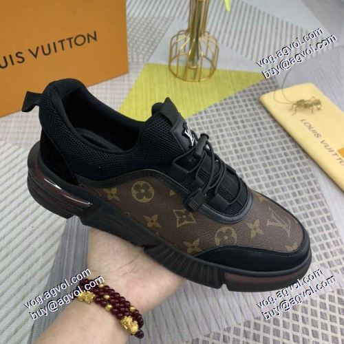2色可選 極上シューズ 高機能防滑ソール 2021春夏 LOUIS VUITTONスーパーコピー 激安 ルイ ヴィトン 厚底 フルグレインレザー 人気商品登場