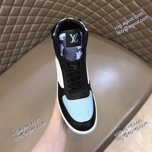 耐久性のある ルイ ヴィトンブランドコピー 2021春夏 ルイ ヴィトン LOUIS VUITTON ハイトップシューズ フルグレインレザー