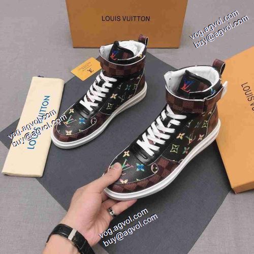 2021秋冬 ルイ ヴィトン LOUIS VUITTON ルイ ヴィトンブランド コピー 海外限定ライン レースアップシューズ 3色可選 ハイトップシューズ 履き心地のいい