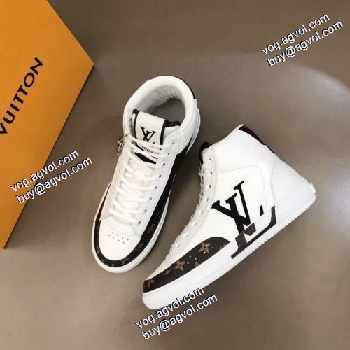 2色可選 ルイ ヴィトンコピー 足馴染みのいい 2021秋冬 ルイ ヴィトン LOUIS VUITTON 芸能人に愛用者続出 ハイトップシューズ ポップ