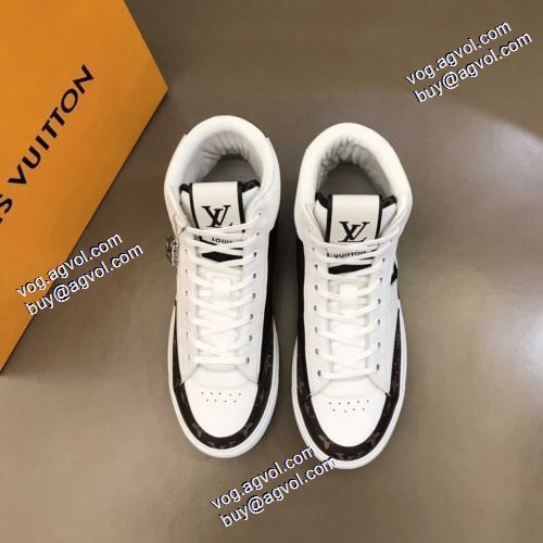 2色可選ルイ ヴィトンコピー 足馴染みのいい 2021秋冬 ルイ ヴィトン LOUIS VUITTON 芸能人に愛用者続出 ハイトップシューズ ポップ