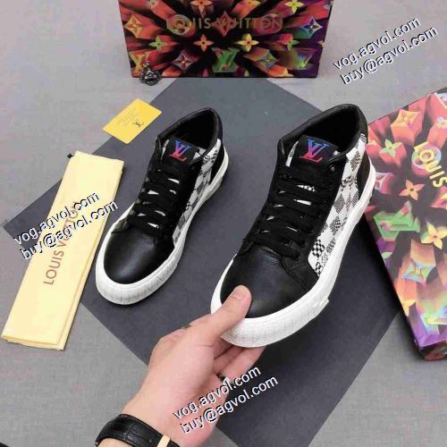 ショートパンツ 確定となる上品 2021秋冬 ルイ ヴィトンコピー ブランド ルイ ヴィトン LOUIS VUITTON レースアップシューズ スニーカー 着用 2色可選