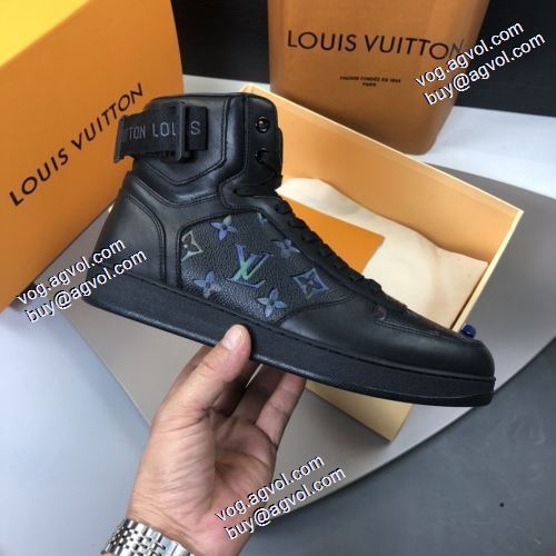 ルイ ヴィトンコピー ブランド 2021秋冬 ルイ ヴィトン LOUIS VUITTON 落ち着いた質感 ハイトップシューズ 2色可選 ポップ 流行や季節に拘らないデザイン