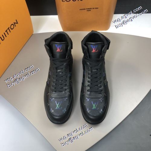 ルイ ヴィトンコピー ブランド 2021秋冬 ルイ ヴィトン LOUIS VUITTON 落ち着いた質感 ハイトップシューズ 2色可選 ポップ 流行や季節に拘らないデザイン