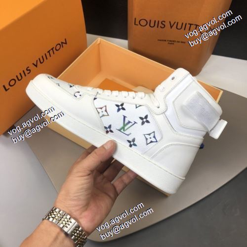 ルイ ヴィトンコピー ブランド 2021秋冬 ルイ ヴィトン LOUIS VUITTON 落ち着いた質感 ハイトップシューズ 2色可選 ポップ 流行や季節に拘らないデザイン