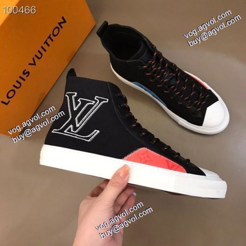 ハイトップシューズ 2021秋冬 ルイ ヴィトンコピー ブランド ルイ ヴィトン LOUIS VUITTON 綺麗に決まるフォルム！2色可選 オリジナル キャンバススニーカー