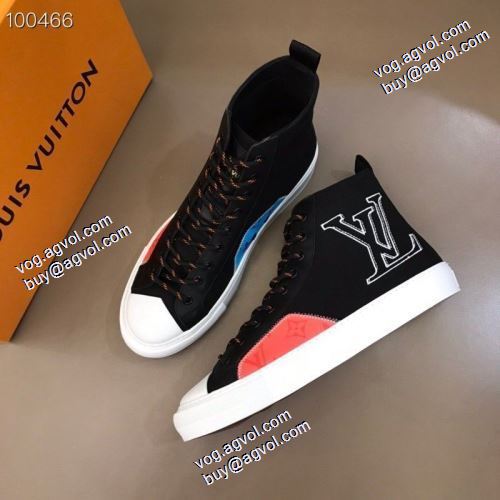 ハイトップシューズ 2021秋冬 ルイ ヴィトンコピー ブランド ルイ ヴィトン LOUIS VUITTON 綺麗に決まるフォルム！2色可選 オリジナル キャンバススニーカー