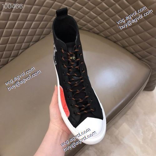 ハイトップシューズ 2021秋冬 ルイ ヴィトンコピー ブランド ルイ ヴィトン LOUIS VUITTON 綺麗に決まるフォルム！2色可選 オリジナル キャンバススニーカー