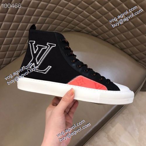 ハイトップシューズ 2021秋冬 ルイ ヴィトンコピー ブランド ルイ ヴィトン LOUIS VUITTON 綺麗に決まるフォルム！2色可選 オリジナル キャンバススニーカー