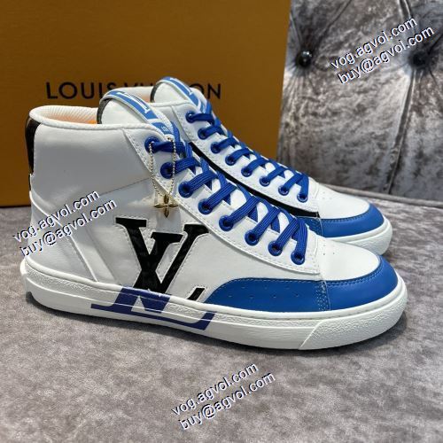 3色可選 2021秋冬 着心地抜群 ルイ ヴィトン偽物ブランド ルイ ヴィトン LOUIS VUITTON 着用 ハイトップシューズ 歩きやすい　疲れない　痛くない 