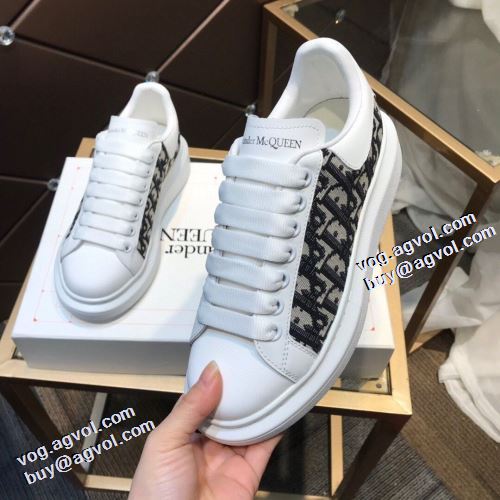 2021秋冬 アレキサンダー マックイーン 2色可選 ランニングシューズ alexander mcqueen コピー商品 極上シューズ 高級感ある 脱ぎ履きしやすい/着脱しやすい ロードジョグ