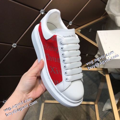 人気 ランキング 2021秋冬 アレキサンダー マックイーン ブランド 偽物 通販 alexander mcqueen  軽い履き心地 フラットシューズ フルグレインレザー 柔軟 高機能防滑ソール
