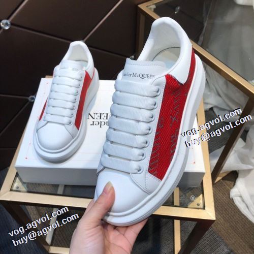 人気 ランキング 2021秋冬 アレキサンダー マックイーン ブランド 偽物 通販 alexander mcqueen  軽い履き心地 フラットシューズ フルグレインレザー 柔軟 高機能防滑ソール