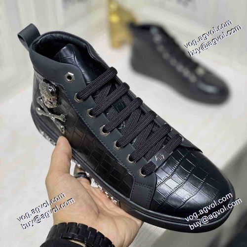  メンズ　レースアップ 最安値に挑戦 2021春夏 フィリッププレイン PHILIPP PLEIN 高機能防滑ソール PHILIPP PLEINブランド コピー