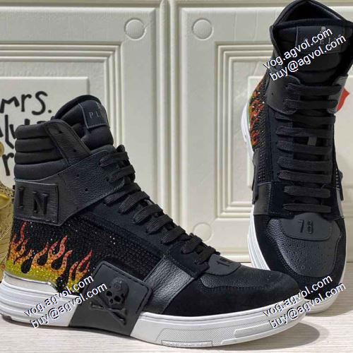 6色可選 個性的 PHILIPP PLEINスーパーコピー 激安 2021春夏 フィリッププレイン PHILIPP PLEIN ハイトップシューズ 透湿?防水素材採用