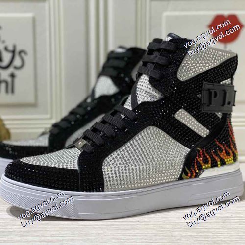 派手 ：比较华丽的 PHILIPP PLEINコピーブランド 2021春夏 フィリッププレイン PHILIPP PLEIN 5色可選 メンズ　レースアップ 抗菌?防臭加工