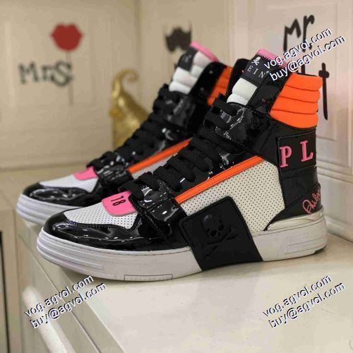 コスパ最高のプライス 人気商品登場 フィリッププレインスーパーコピー 2021春夏 フィリッププレイン PHILIPP PLEIN 3色可選 ハイトップシューズ