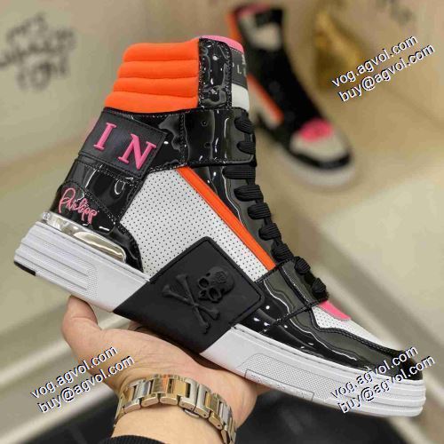コスパ最高のプライス 人気商品登場 フィリッププレインスーパーコピー 2021春夏 フィリッププレイン PHILIPP PLEIN 3色可選 ハイトップシューズ