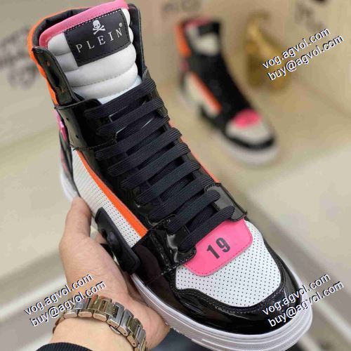 コスパ最高のプライス 人気商品登場 フィリッププレインスーパーコピー 2021春夏 フィリッププレイン PHILIPP PLEIN 3色可選 ハイトップシューズ