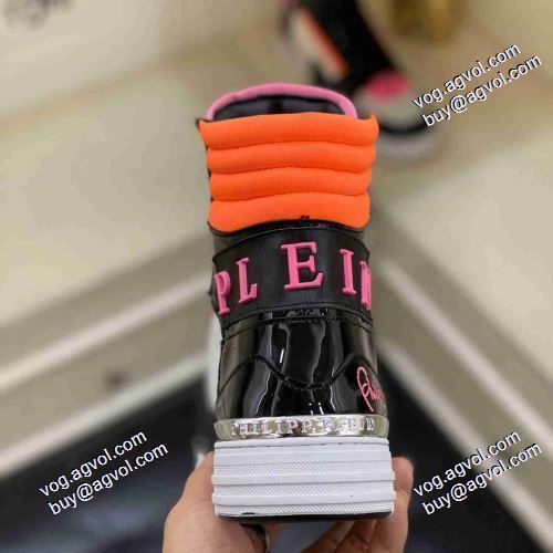 コスパ最高のプライス 人気商品登場 フィリッププレインスーパーコピー 2021春夏 フィリッププレイン PHILIPP PLEIN 3色可選 ハイトップシューズ