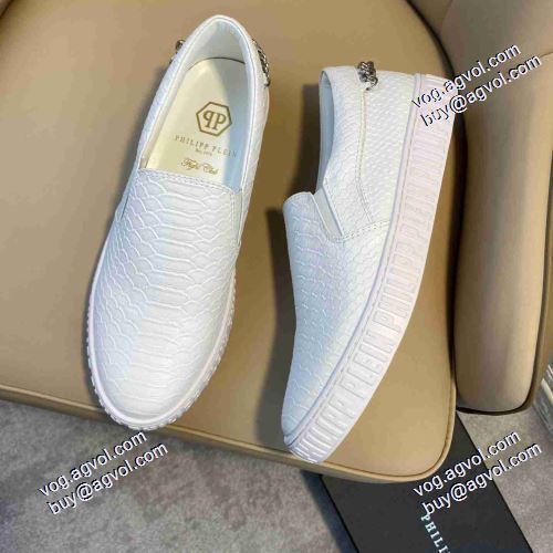 極上シューズ 人気ブランド 2021春夏 フィリッププレイン PHILIPP PLEIN スリップオン 2色可選 フィリッププレインスーパーコピー