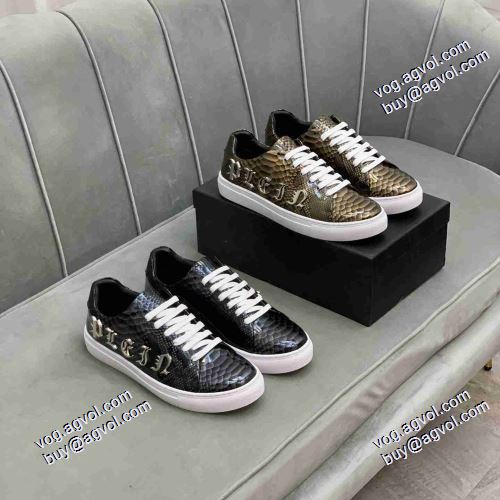 ローヒール ポップ 2色可選 2021春夏 フィリッププレイン PHILIPP PLEIN 海外セレブ愛用 フィリッププレインブランドコピー