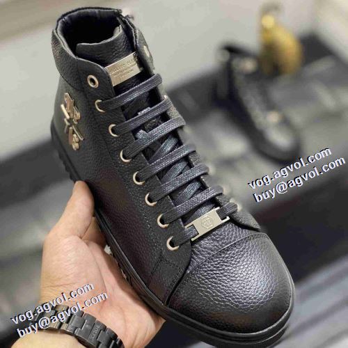 2021秋冬 フィリッププレイン PHILIPP PLEIN フィリッププレインコピーブランド メンズ　レースアップ ジッパー付 軽量で疲れにくい 歩きやすい　疲れない　痛くない 希少価値大！