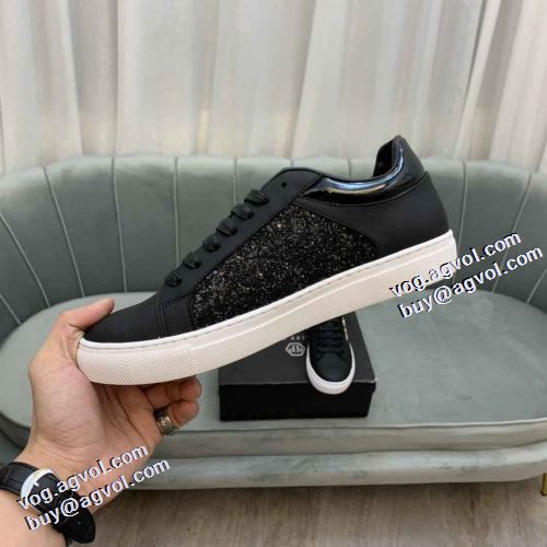 2021秋冬 フィリッププレイン PHILIPP PLEIN フラットシューズ ジョギング ナチュラルな素材感 滑りにくい フィリッププレインブランド コピー 着心地抜群