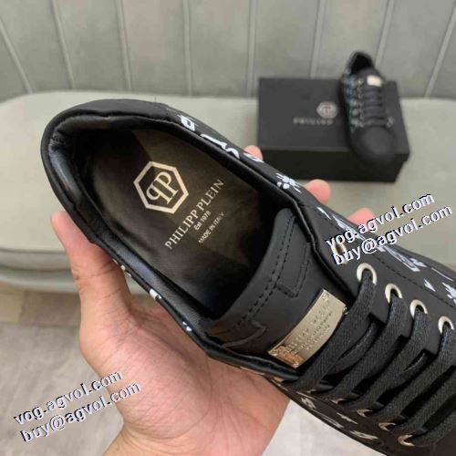 2021秋冬 フィリッププレイン PHILIPP PLEIN 4色可選 フラットシューズ  柔軟 フルグレインレザー 歩きやすい　疲れない　痛くない フィリッププレインコピー 大絶賛の履き心地!