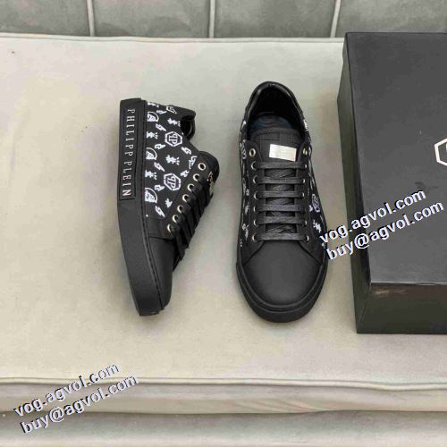 2021秋冬 フィリッププレイン PHILIPP PLEIN 4色可選 フラットシューズ  柔軟 フルグレインレザー 歩きやすい　疲れない　痛くない フィリッププレインコピー 大絶賛の履き心地!