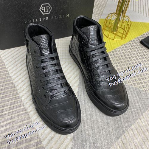 2021秋冬 フィリッププレイン PHILIPP PLEIN ハイトップシューズ フィリッププレインコピーブランド 冬用防寒 防水機能に優れ 流行を超えた定番シューズ 今買い◎得