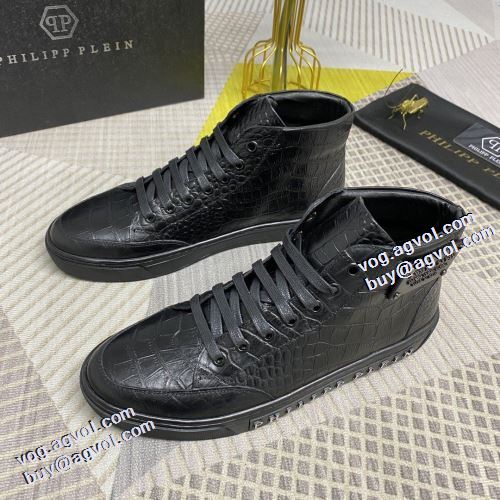 2021秋冬 フィリッププレイン PHILIPP PLEIN ハイトップシューズ フィリッププレインコピーブランド 冬用防寒 防水機能に優れ 流行を超えた定番シューズ 今買い◎得