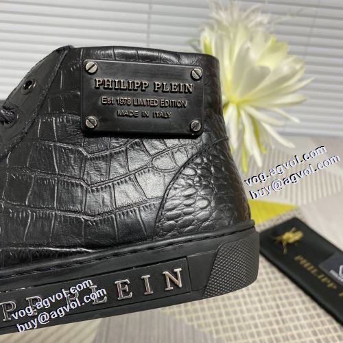 2021秋冬 フィリッププレイン PHILIPP PLEIN ハイトップシューズ フィリッププレインコピーブランド 冬用防寒 防水機能に優れ 流行を超えた定番シューズ 今買い◎得