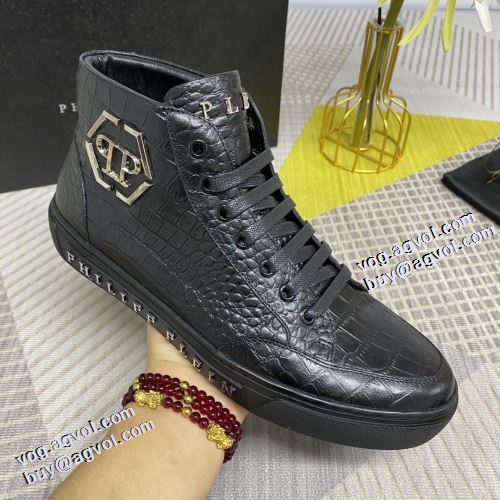2021秋冬 フィリッププレイン PHILIPP PLEIN フィリッププレインスーパーコピー ハイトップシューズ コンフォート 秋冬 透湿?防水素材採用 ファッション 人気 サイズ豊富